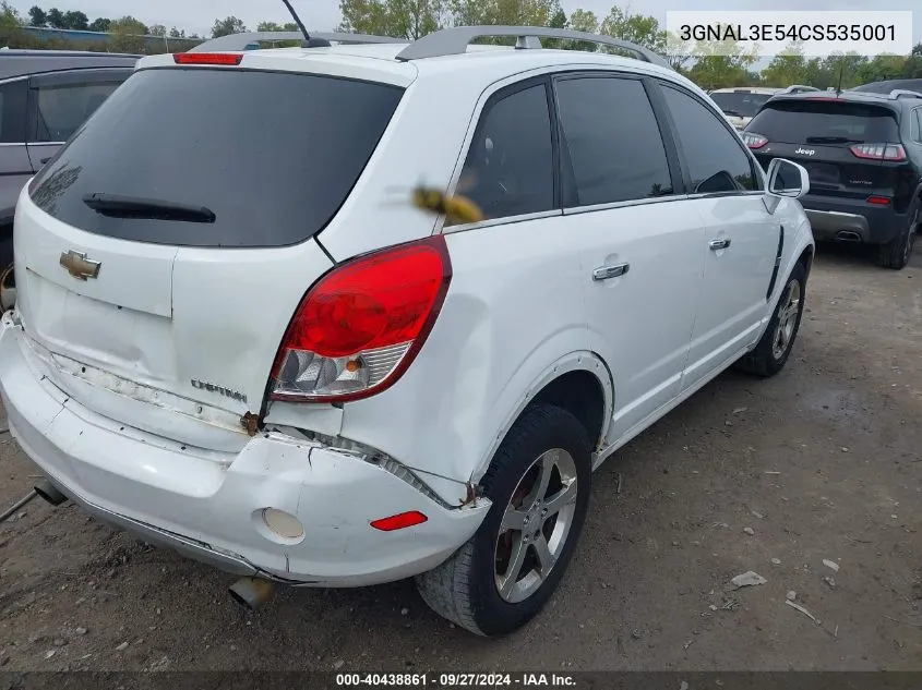 2012 Chevrolet Captiva Sport Lt VIN: 3GNAL3E54CS535001 Lot: 40438861