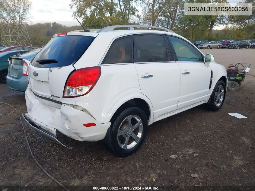 2012 Chevrolet Captiva Sport Lt VIN: 3GNAL3E58CS603056 Lot: 40600022