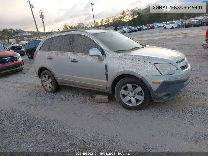 2012 Chevrolet Captiva Sport 2Ls VIN: 3GNAL2EKXCS649441 Lot: 40620210