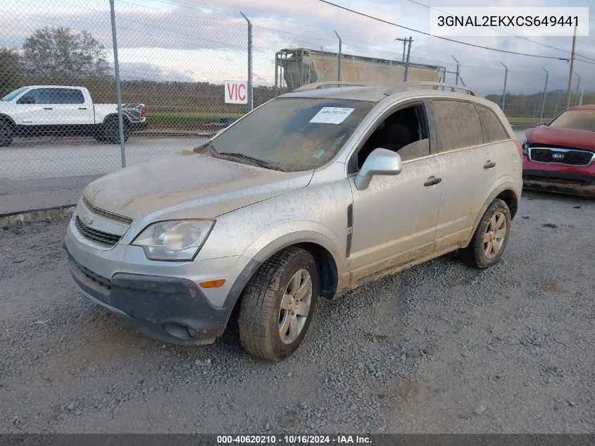 2012 Chevrolet Captiva Sport 2Ls VIN: 3GNAL2EKXCS649441 Lot: 40620210