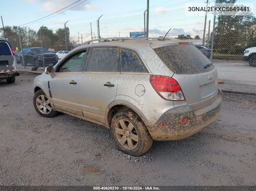 2012 Chevrolet Captiva Sport 2Ls VIN: 3GNAL2EKXCS649441 Lot: 40620210