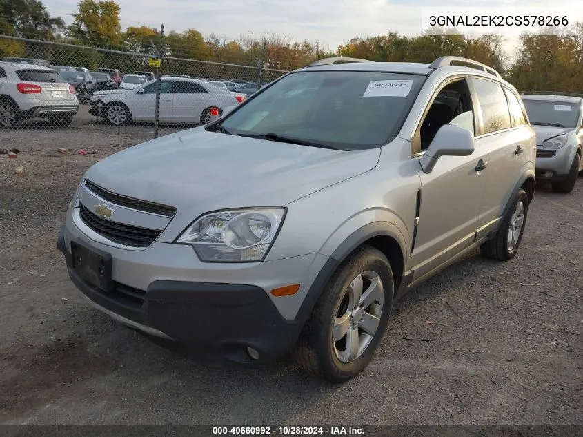 2012 Chevrolet Captiva Sport 2Ls VIN: 3GNAL2EK2CS578266 Lot: 40660992