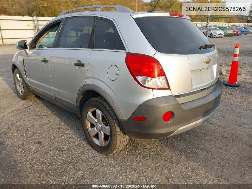 2012 Chevrolet Captiva Sport 2Ls VIN: 3GNAL2EK2CS578266 Lot: 40660992