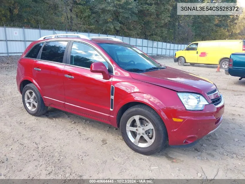 2012 Chevrolet Captiva Sport Lt VIN: 3GNAL3E54CS528372 Lot: 40664445