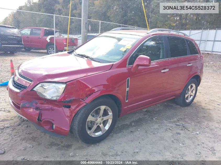 2012 Chevrolet Captiva Sport Lt VIN: 3GNAL3E54CS528372 Lot: 40664445