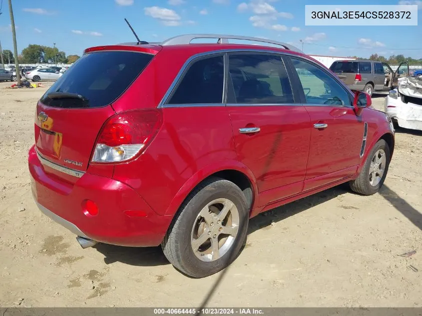 2012 Chevrolet Captiva Sport Lt VIN: 3GNAL3E54CS528372 Lot: 40664445