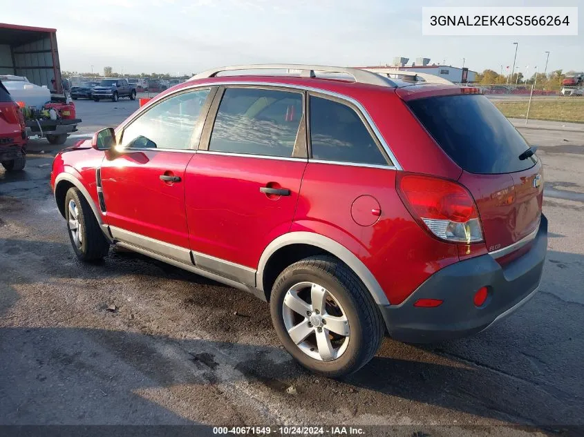 2012 Chevrolet Captiva Sport 2Ls VIN: 3GNAL2EK4CS566264 Lot: 40671549