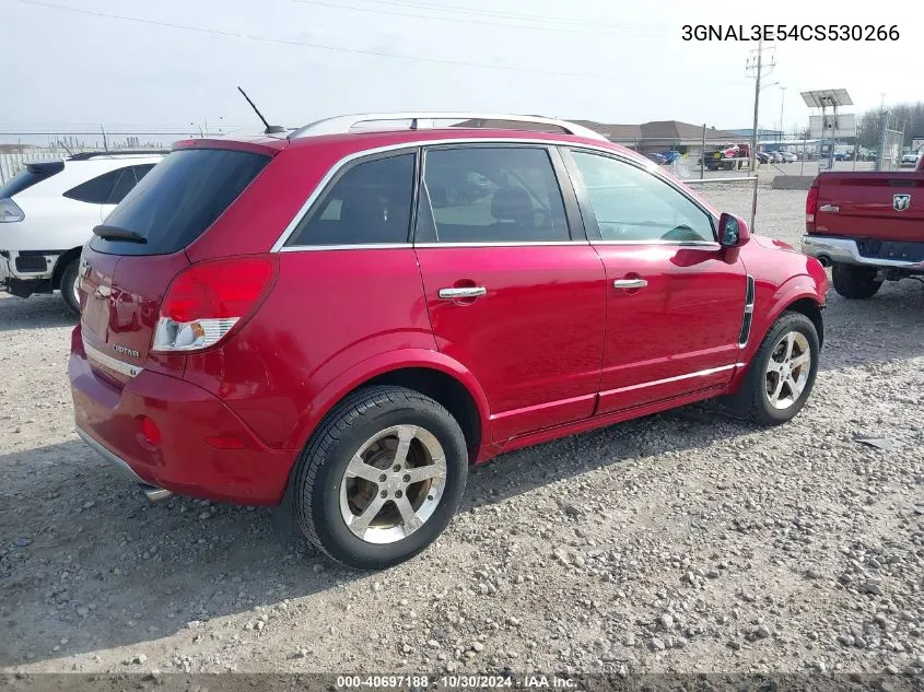 2012 Chevrolet Captiva Sport Lt VIN: 3GNAL3E54CS530266 Lot: 40697188