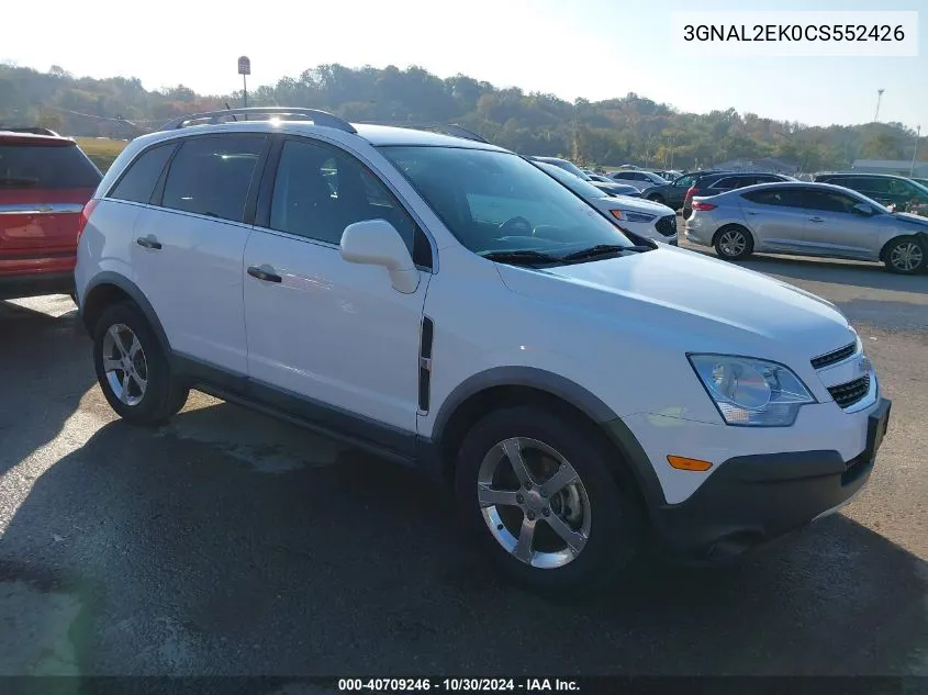 2012 Chevrolet Captiva Sport 2Ls VIN: 3GNAL2EK0CS552426 Lot: 40709246