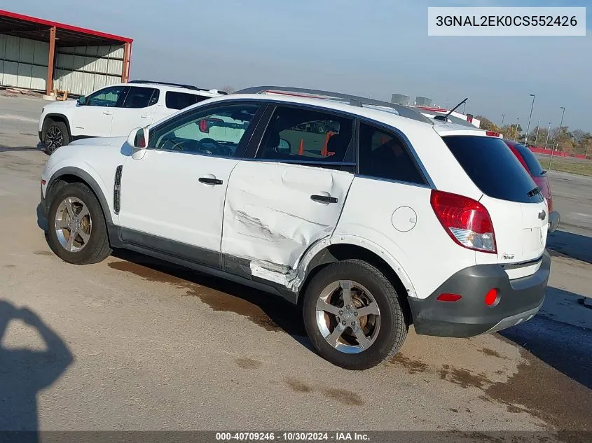 2012 Chevrolet Captiva Sport 2Ls VIN: 3GNAL2EK0CS552426 Lot: 40709246