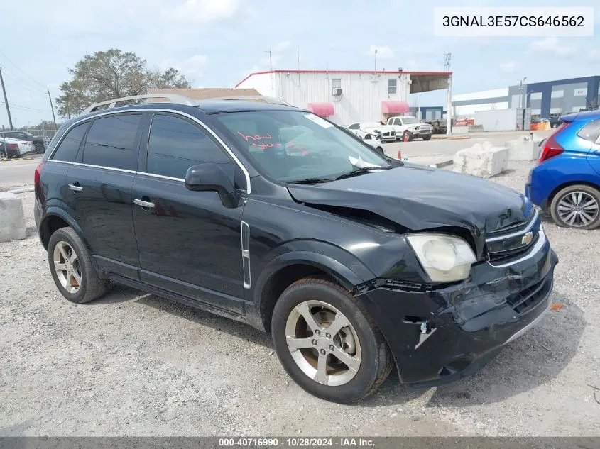 2012 Chevrolet Captiva Sport Lt VIN: 3GNAL3E57CS646562 Lot: 40716990