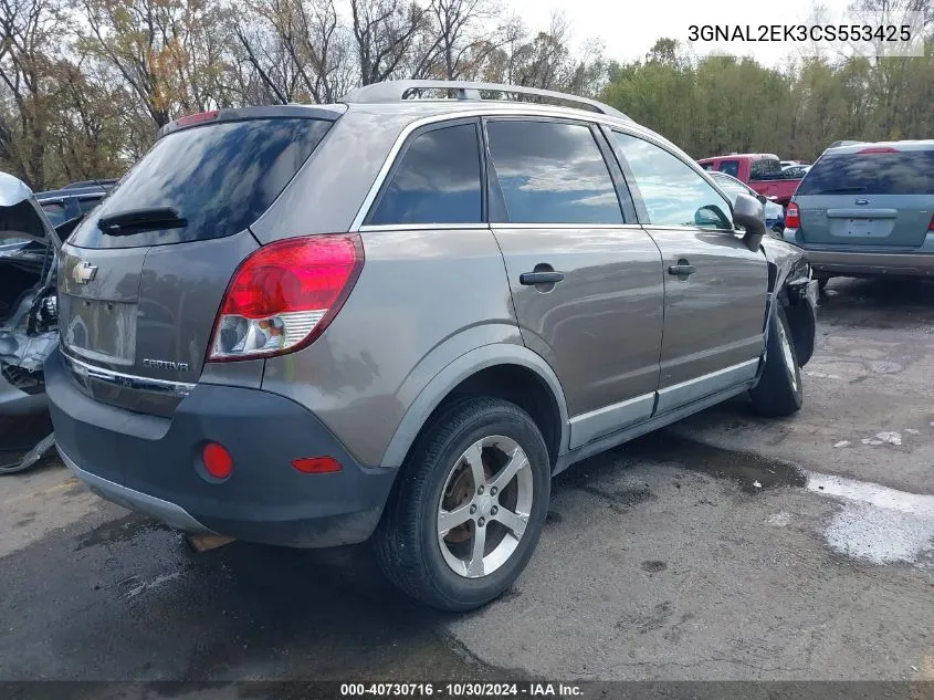 2012 Chevrolet Captiva Sport 2Ls VIN: 3GNAL2EK3CS553425 Lot: 40730716