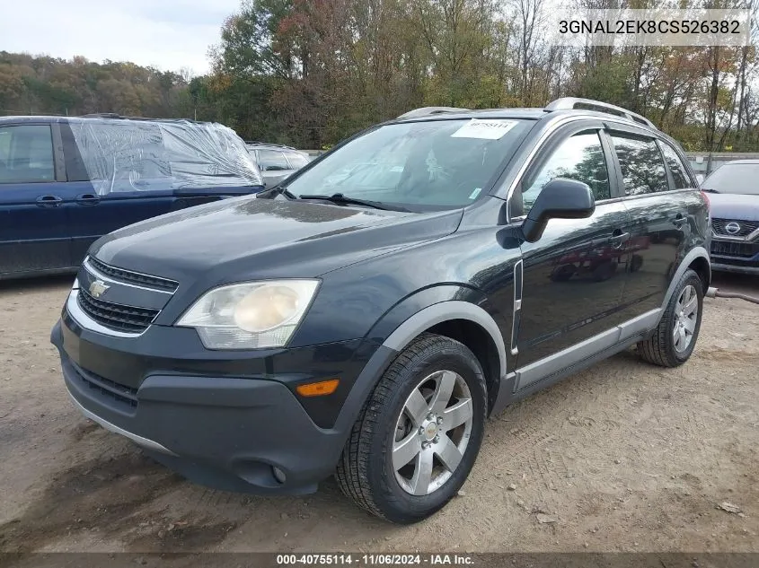 2012 Chevrolet Captiva Sport 2Ls VIN: 3GNAL2EK8CS526382 Lot: 40755114