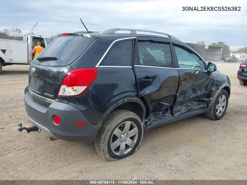 2012 Chevrolet Captiva Sport 2Ls VIN: 3GNAL2EK8CS526382 Lot: 40755114