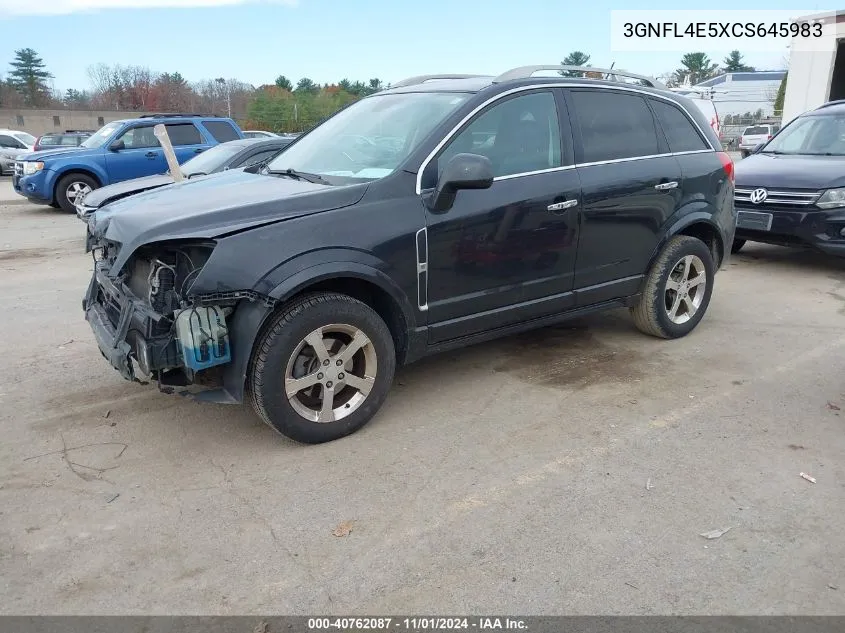 2012 Chevrolet Captiva Sport Fleet Ltz VIN: 3GNFL4E5XCS645983 Lot: 40762087