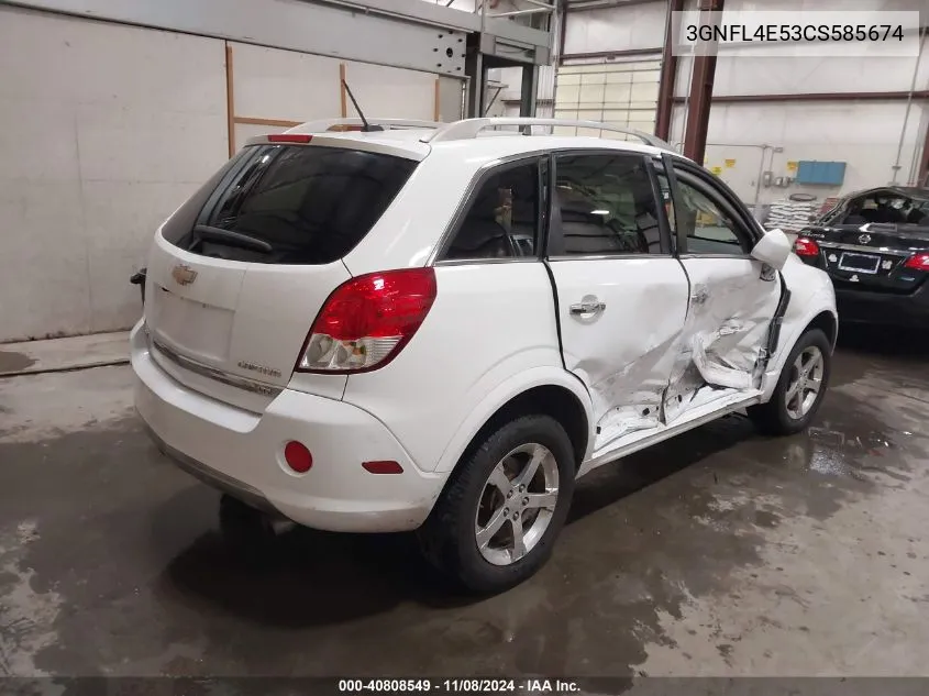 2012 Chevrolet Captiva Sport Fleet Ltz VIN: 3GNFL4E53CS585674 Lot: 40808549