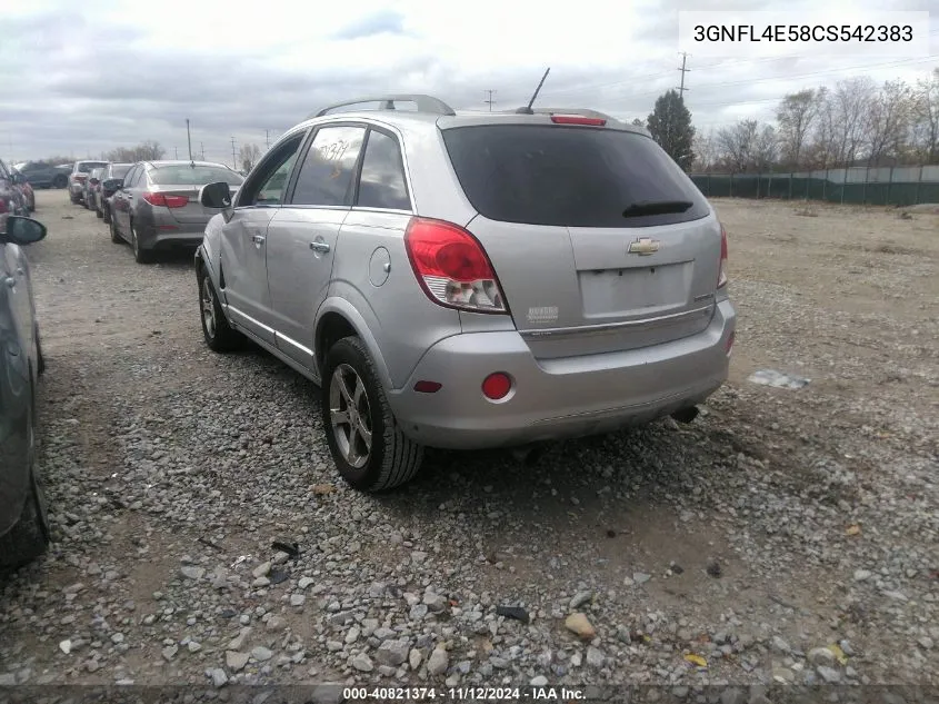 2012 Chevrolet Captiva Sport Fleet Ltz VIN: 3GNFL4E58CS542383 Lot: 40821374