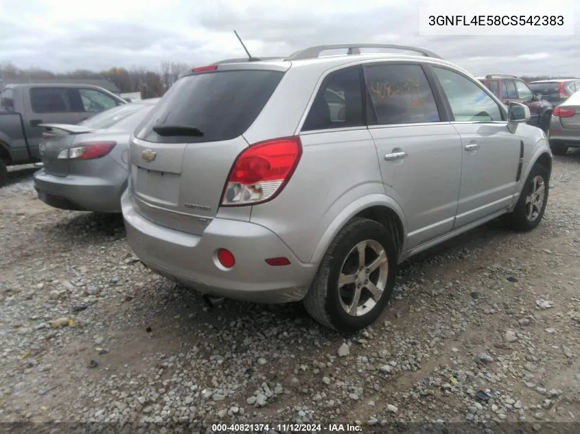 2012 Chevrolet Captiva Sport Fleet Ltz VIN: 3GNFL4E58CS542383 Lot: 40821374