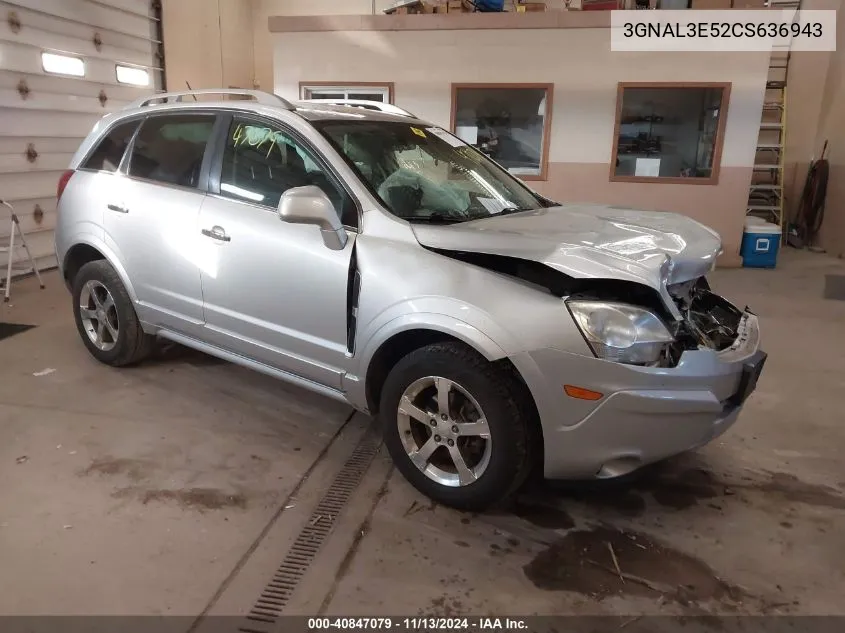 2012 Chevrolet Captiva Sport Lt VIN: 3GNAL3E52CS636943 Lot: 40847079