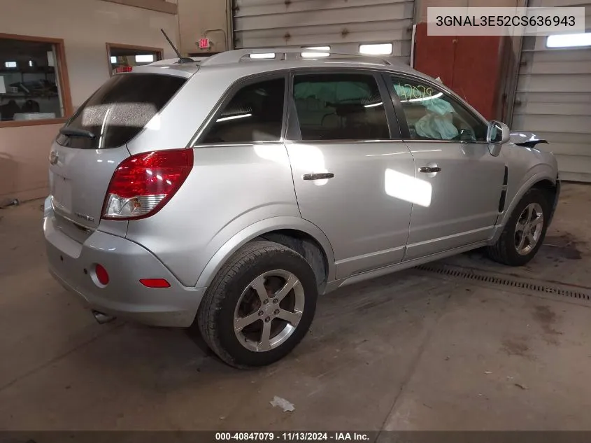 2012 Chevrolet Captiva Sport Lt VIN: 3GNAL3E52CS636943 Lot: 40847079