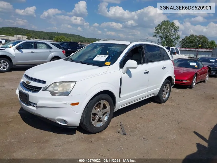 2013 Chevrolet Captiva Sport Lt VIN: 3GNAL3EK6DS620901 Lot: 40270622