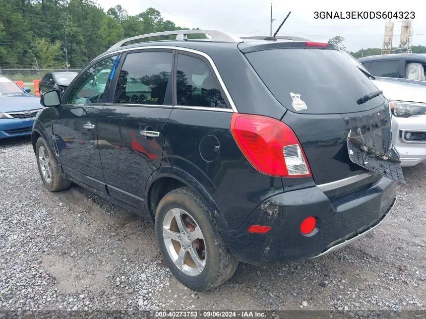 2013 Chevrolet Captiva Sport Lt VIN: 3GNAL3EK0DS604323 Lot: 40273753