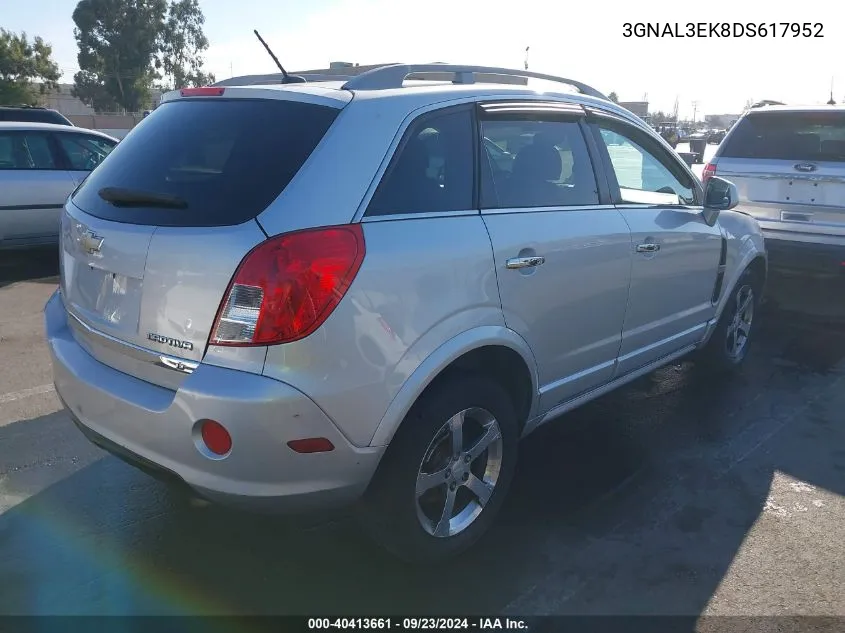 2013 Chevrolet Captiva Sport Lt VIN: 3GNAL3EK8DS617952 Lot: 40413661