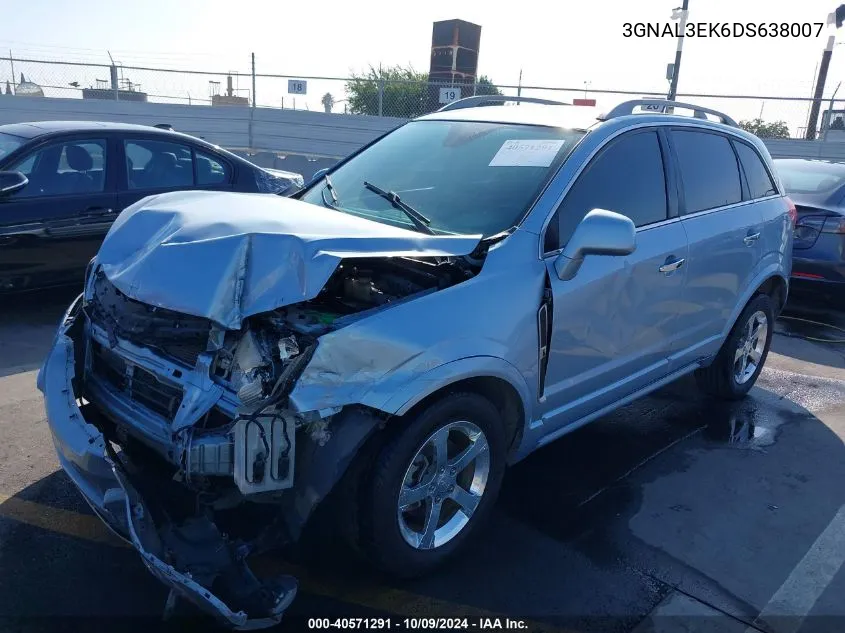 2013 Chevrolet Captiva Sport Lt VIN: 3GNAL3EK6DS638007 Lot: 40571291