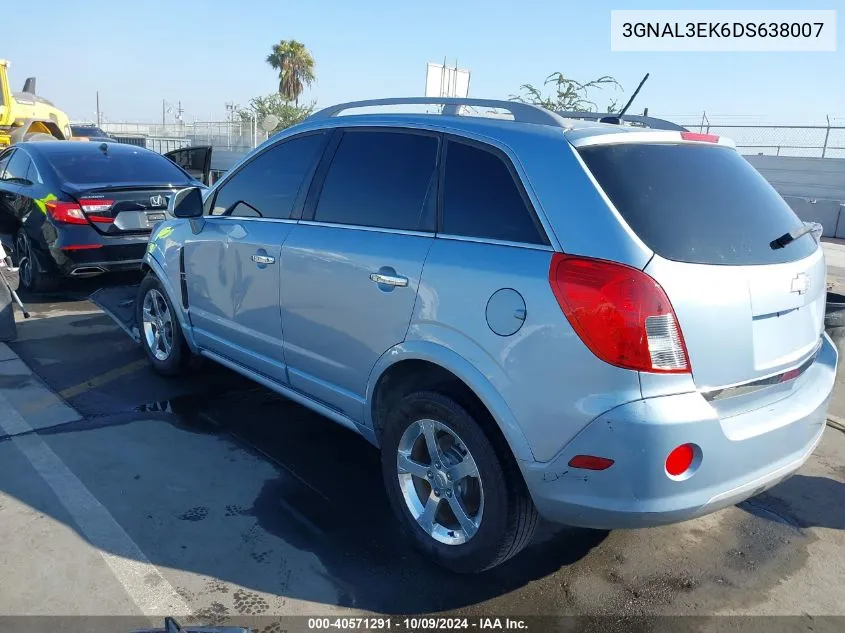 2013 Chevrolet Captiva Sport Lt VIN: 3GNAL3EK6DS638007 Lot: 40571291