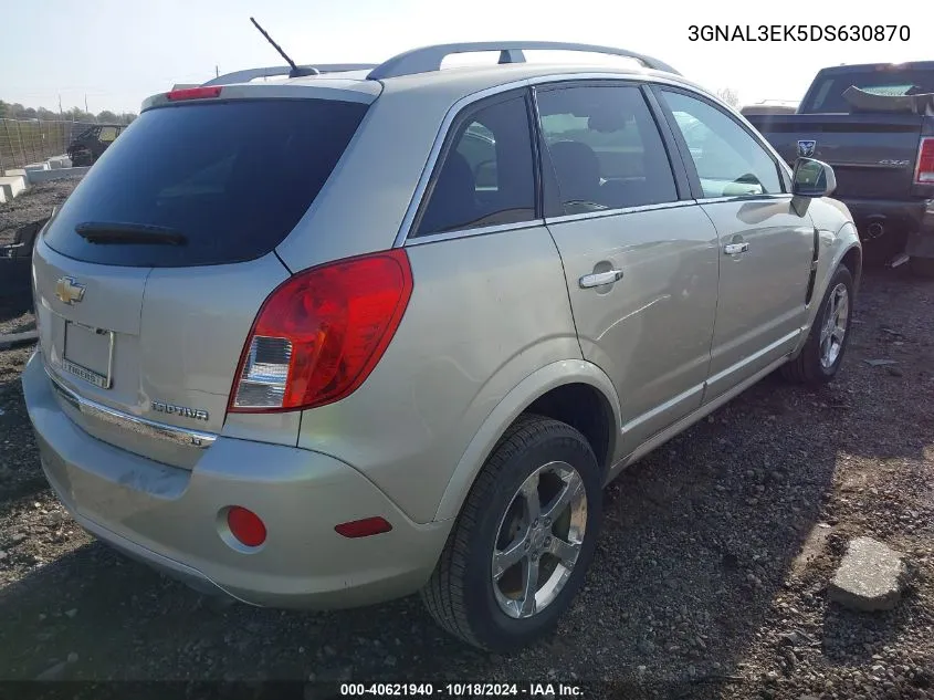 2013 Chevrolet Captiva Sport Lt VIN: 3GNAL3EK5DS630870 Lot: 40621940