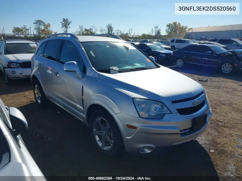 2013 Chevrolet Captiva Sport Lt VIN: 3GNFL3EK2DS520560 Lot: 40662265