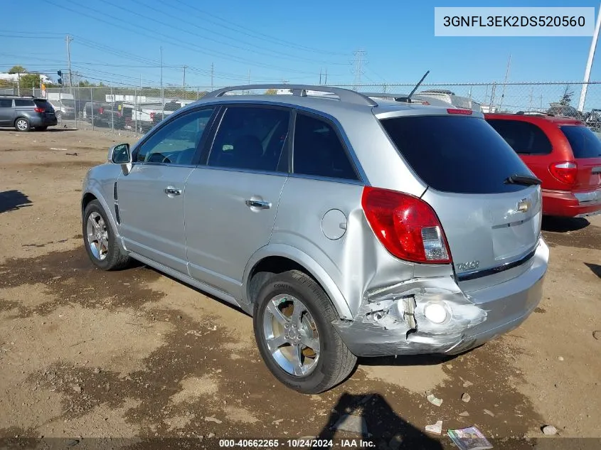 2013 Chevrolet Captiva Sport Lt VIN: 3GNFL3EK2DS520560 Lot: 40662265