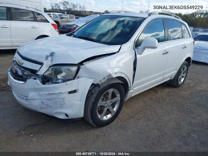 2013 Chevrolet Captiva Sport Lt VIN: 3GNAL3EK6DS549229 Lot: 40739771