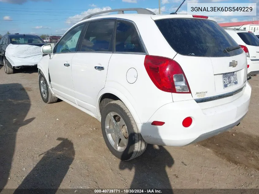 2013 Chevrolet Captiva Sport Lt VIN: 3GNAL3EK6DS549229 Lot: 40739771