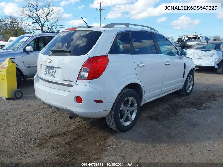 2013 Chevrolet Captiva Sport Lt VIN: 3GNAL3EK6DS549229 Lot: 40739771