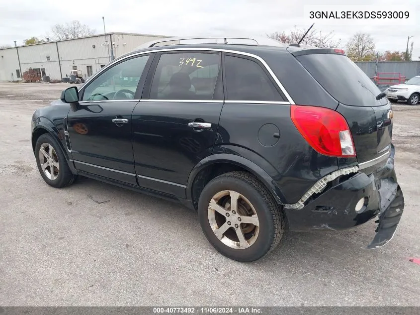 2013 Chevrolet Captiva Sport Lt VIN: 3GNAL3EK3DS593009 Lot: 40773492