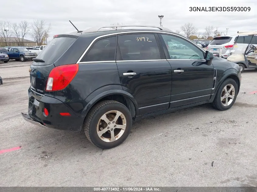 2013 Chevrolet Captiva Sport Lt VIN: 3GNAL3EK3DS593009 Lot: 40773492