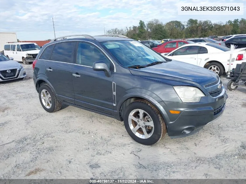 2013 Chevrolet Captiva Sport Lt VIN: 3GNAL3EK3DS571043 Lot: 40798137