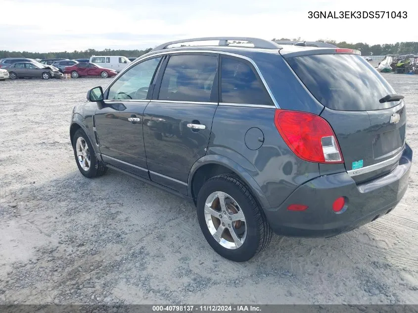 2013 Chevrolet Captiva Sport Lt VIN: 3GNAL3EK3DS571043 Lot: 40798137