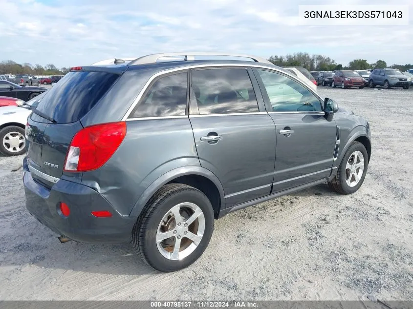 2013 Chevrolet Captiva Sport Lt VIN: 3GNAL3EK3DS571043 Lot: 40798137