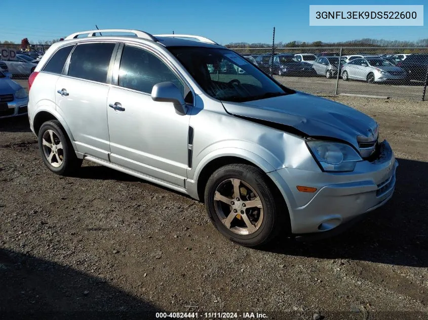 2013 Chevrolet Captiva Sport Lt VIN: 3GNFL3EK9DS522600 Lot: 40824441