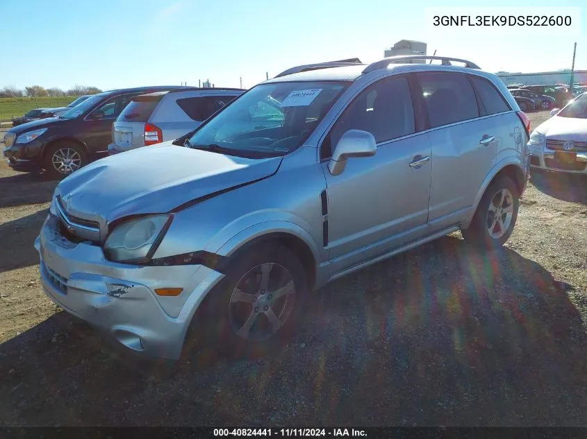 2013 Chevrolet Captiva Sport Lt VIN: 3GNFL3EK9DS522600 Lot: 40824441