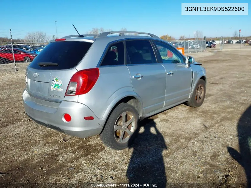 2013 Chevrolet Captiva Sport Lt VIN: 3GNFL3EK9DS522600 Lot: 40824441