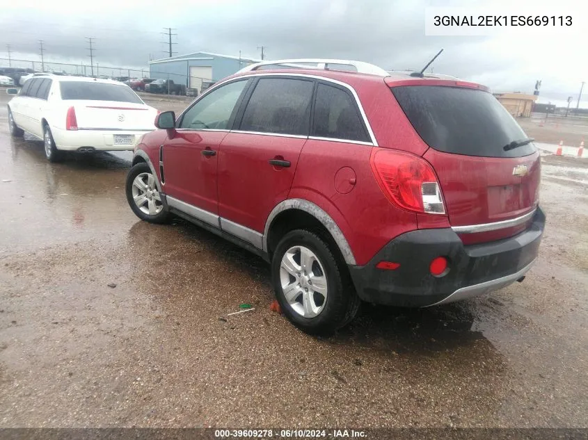 2014 Chevrolet Captiva Sport 2Ls VIN: 3GNAL2EK1ES669113 Lot: 39609278