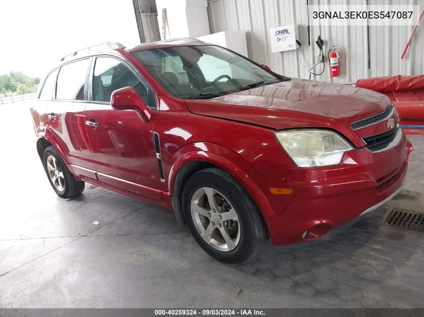 2014 Chevrolet Captiva Sport Lt VIN: 3GNAL3EK0ES547087 Lot: 40259324