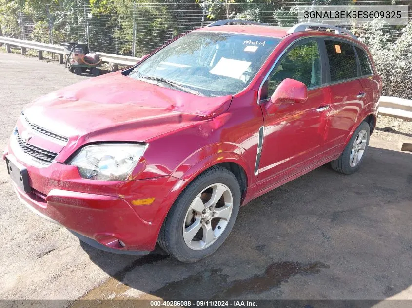 2014 Chevrolet Captiva Sport Lt VIN: 3GNAL3EK5ES609325 Lot: 40286088