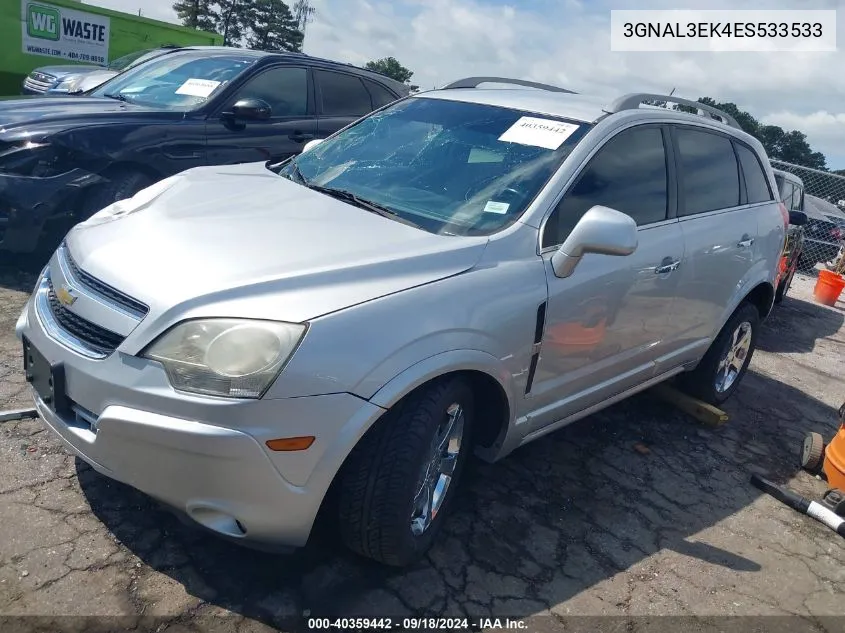 2014 Chevrolet Captiva Sport Lt VIN: 3GNAL3EK4ES533533 Lot: 40359442