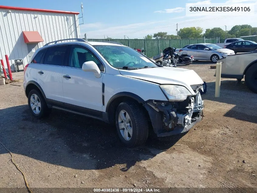 2014 Chevrolet Captiva Sport 2Ls VIN: 3GNAL2EK3ES649106 Lot: 40382436