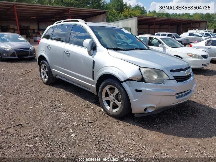 2014 Chevrolet Captiva Sport Lt VIN: 3GNAL3EK5ES504736 Lot: 40396965