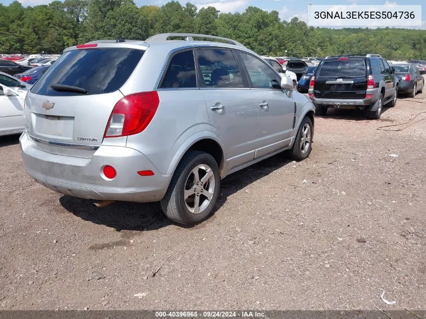 2014 Chevrolet Captiva Sport Lt VIN: 3GNAL3EK5ES504736 Lot: 40396965